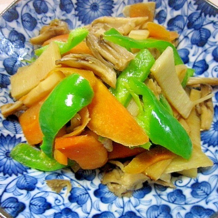 舞茸と緑黄色野菜の炒め物